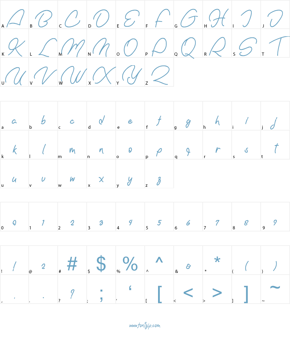 Nachel Victoria Font Character